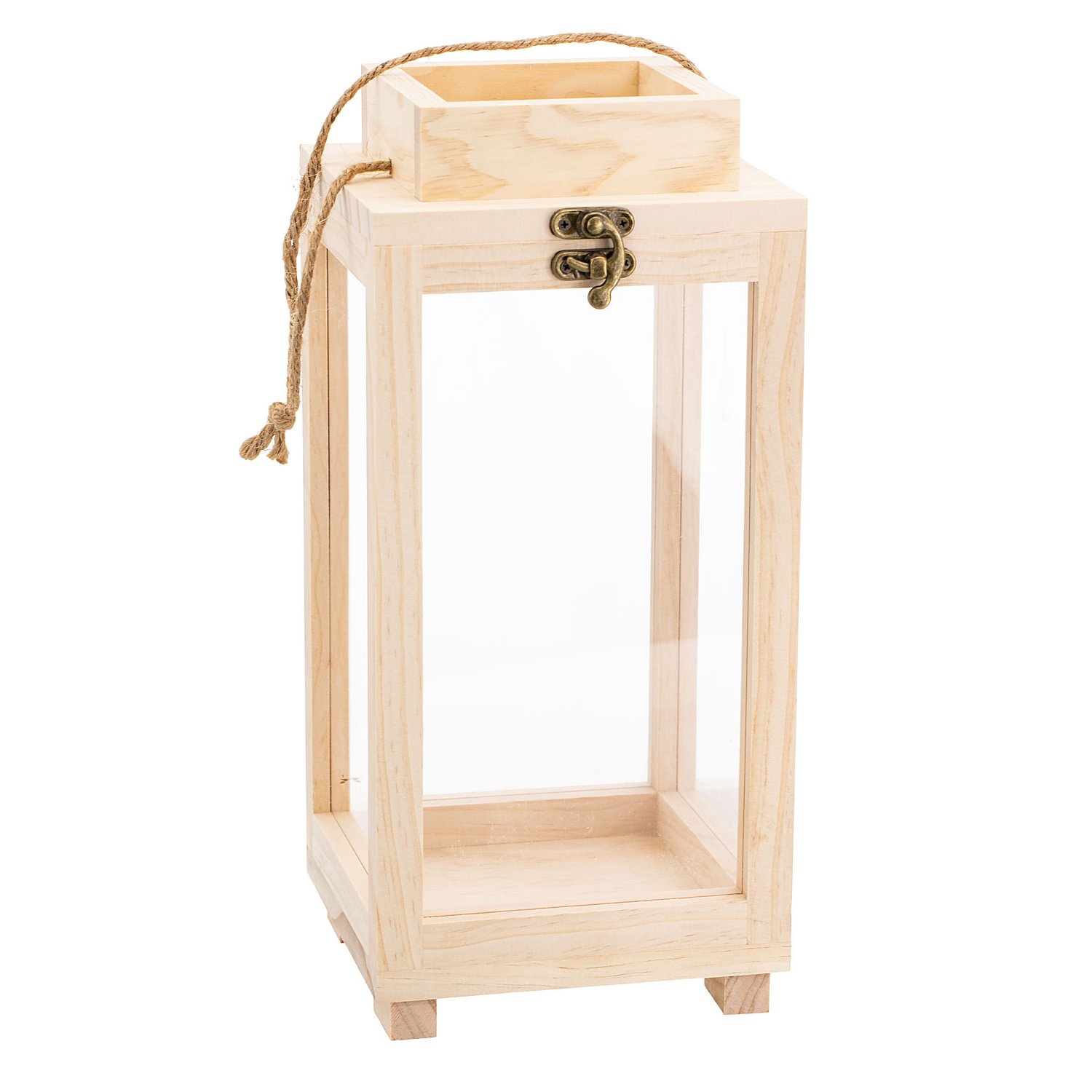 Laterne aus Holz, 15 x 15 x 32 cm