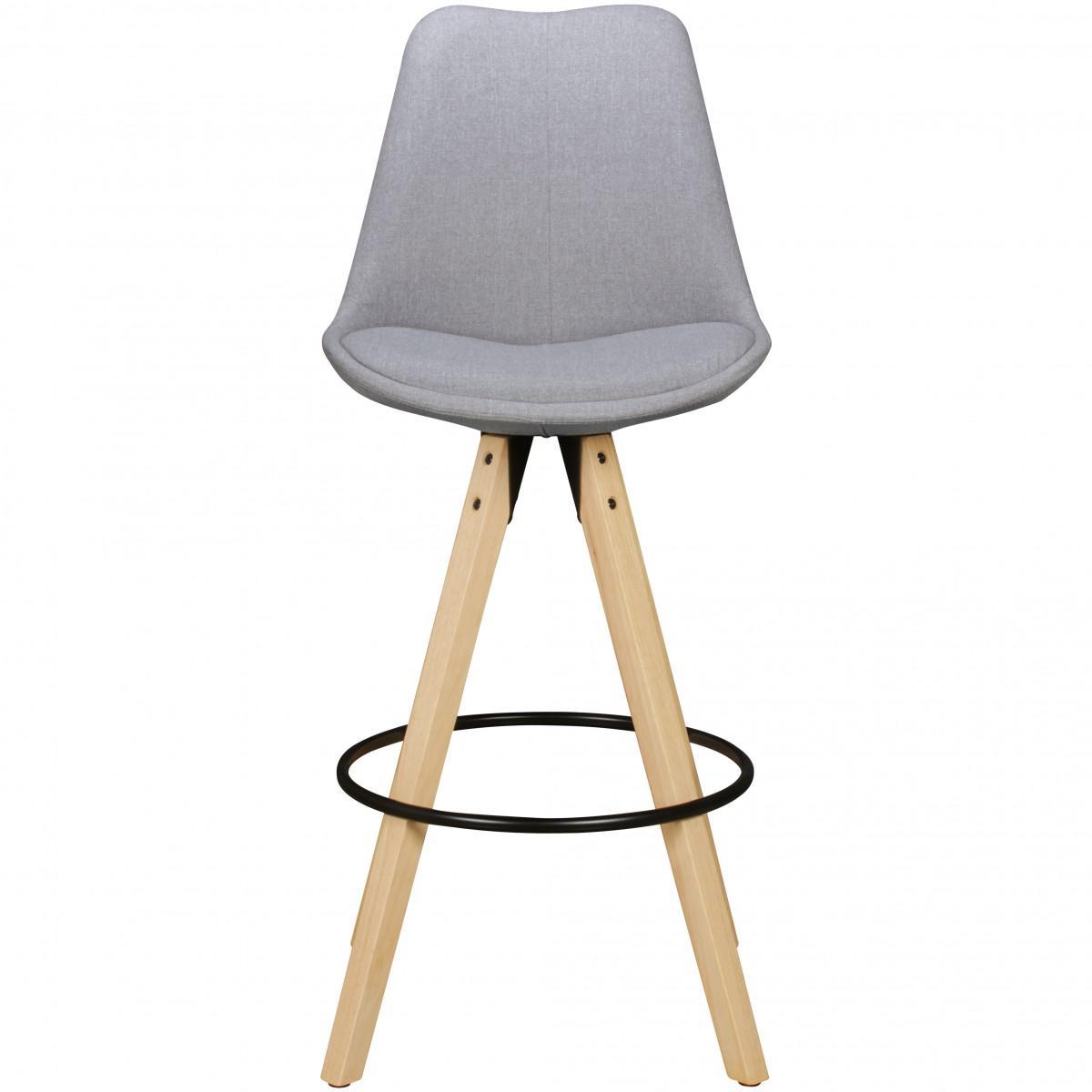 Wohnling 2er Set Barhocker LIMA Grau Retro