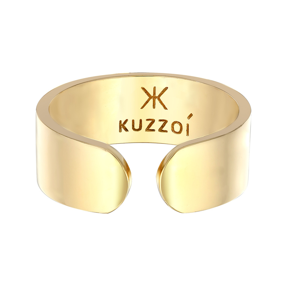 KUZZOI KUZZOI Bague Hommes Bande Design Ouvert Intemporel en Argent Sterling 925 Bague