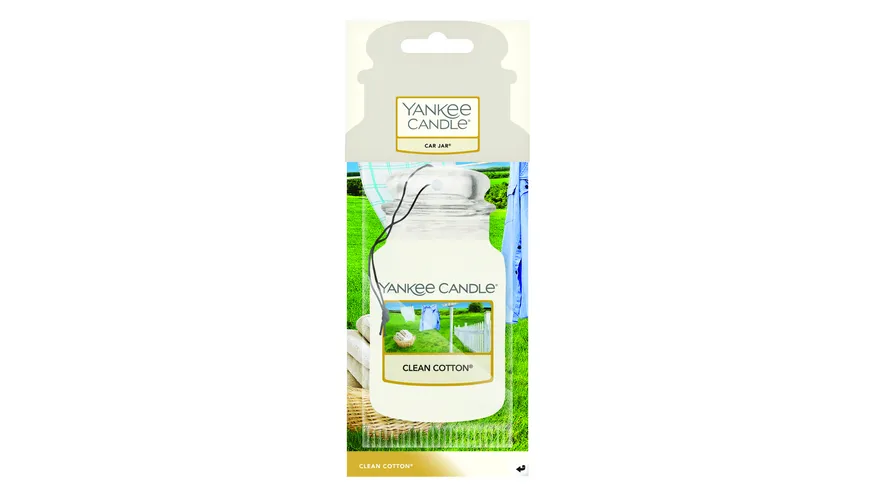 Yankee Candle Car Jar Paper Clean Cotton weiss