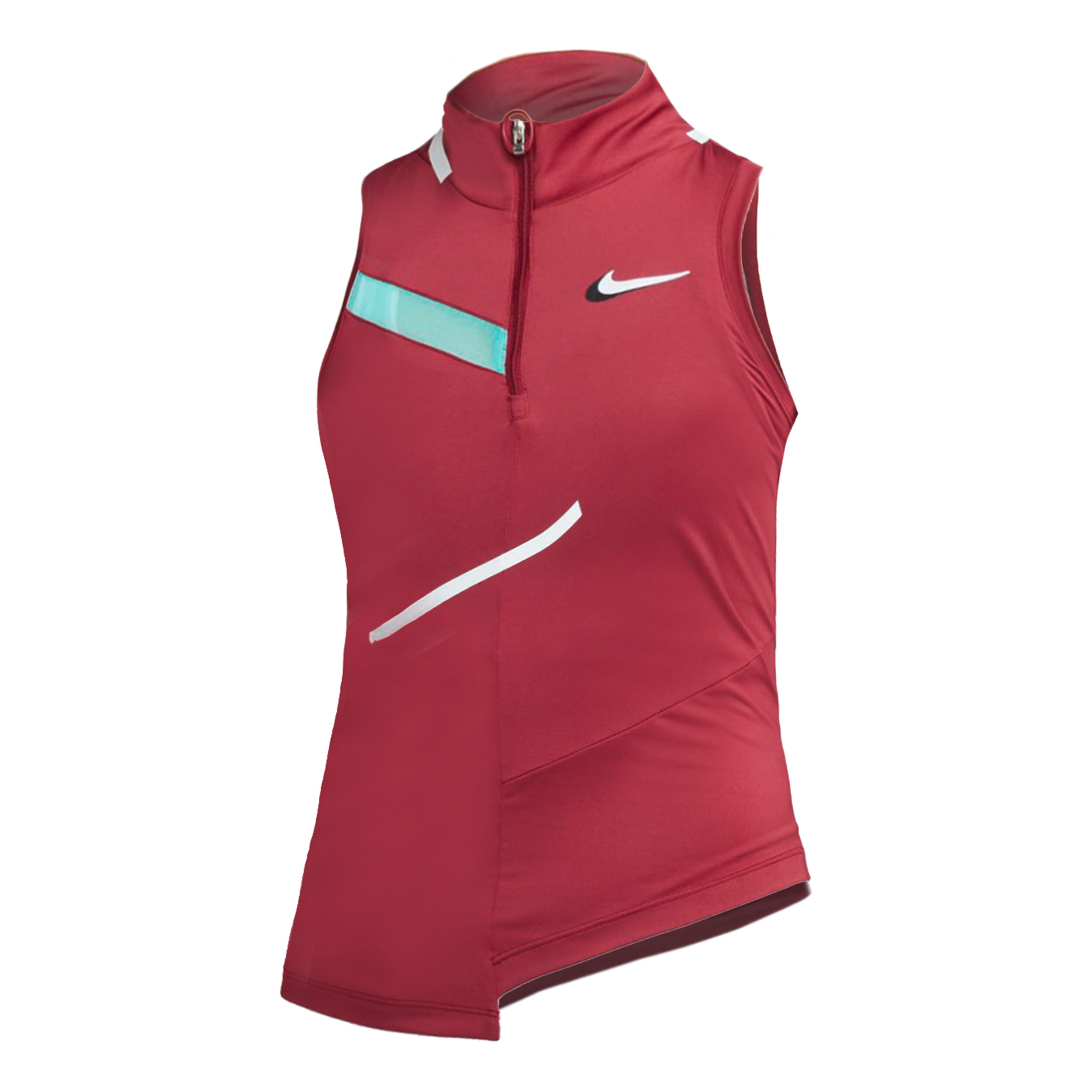 Court Dri-Fit Tank-Top Damen - Dunkelrot, Mehrfarbig