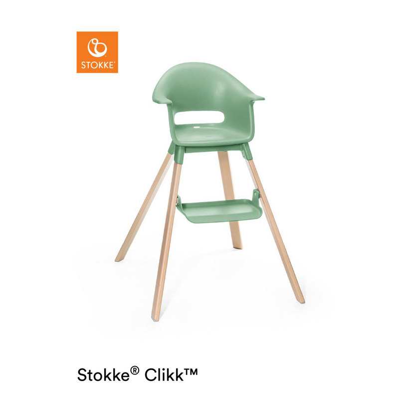 Chaise haute Clikk vert trefle Stokke