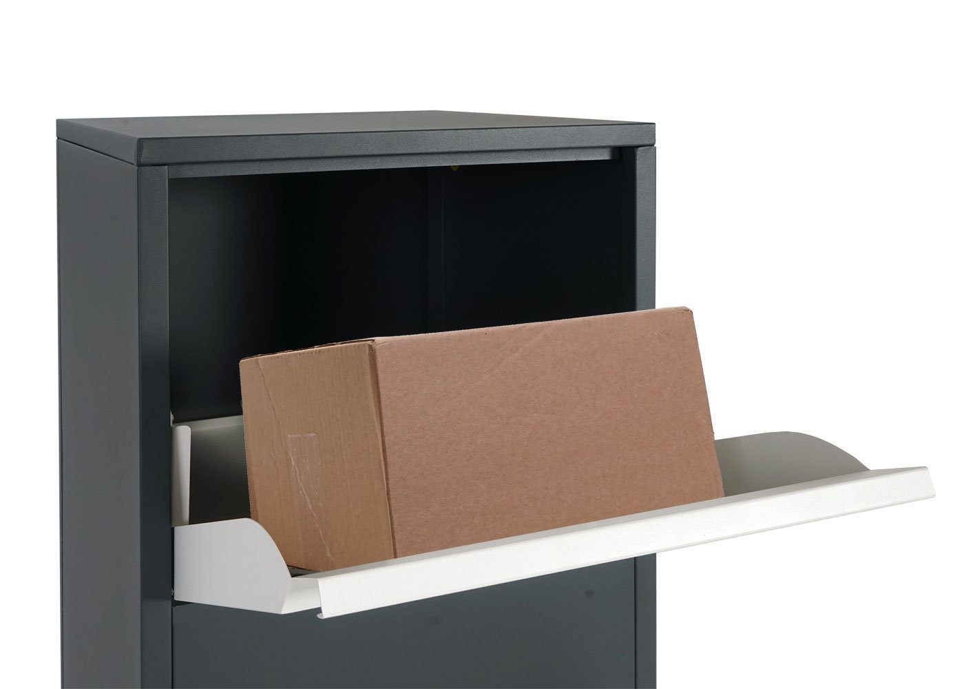 MCW Standbriefkasten MCW-G80-P (1-St), Am Boden fixierbar, Leichte Paketentnahme, Gewicht (ca): 24 kg