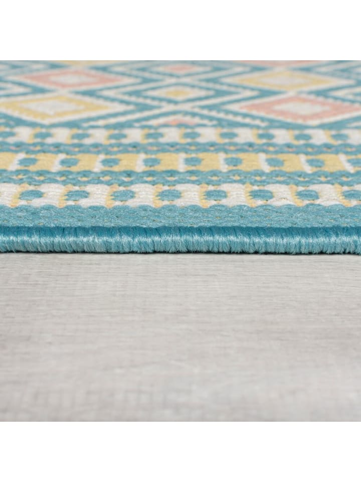 KADIMA DESIGN Outdoor-Teppich in Pastell, geometrisch, pflegeleicht und rutschfest günstig kaufen