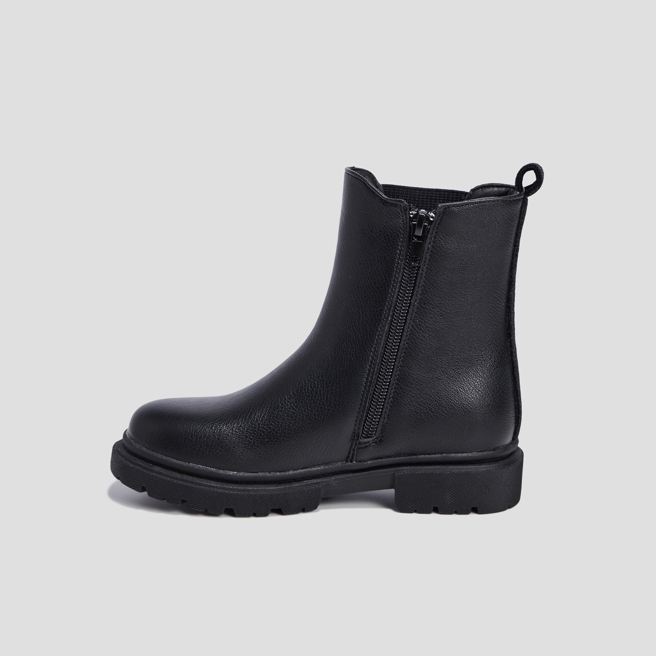 Bottines chelsea crantées noir fille | La Halle