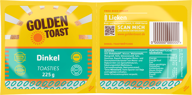 Golden Toast Dinkel Toasties