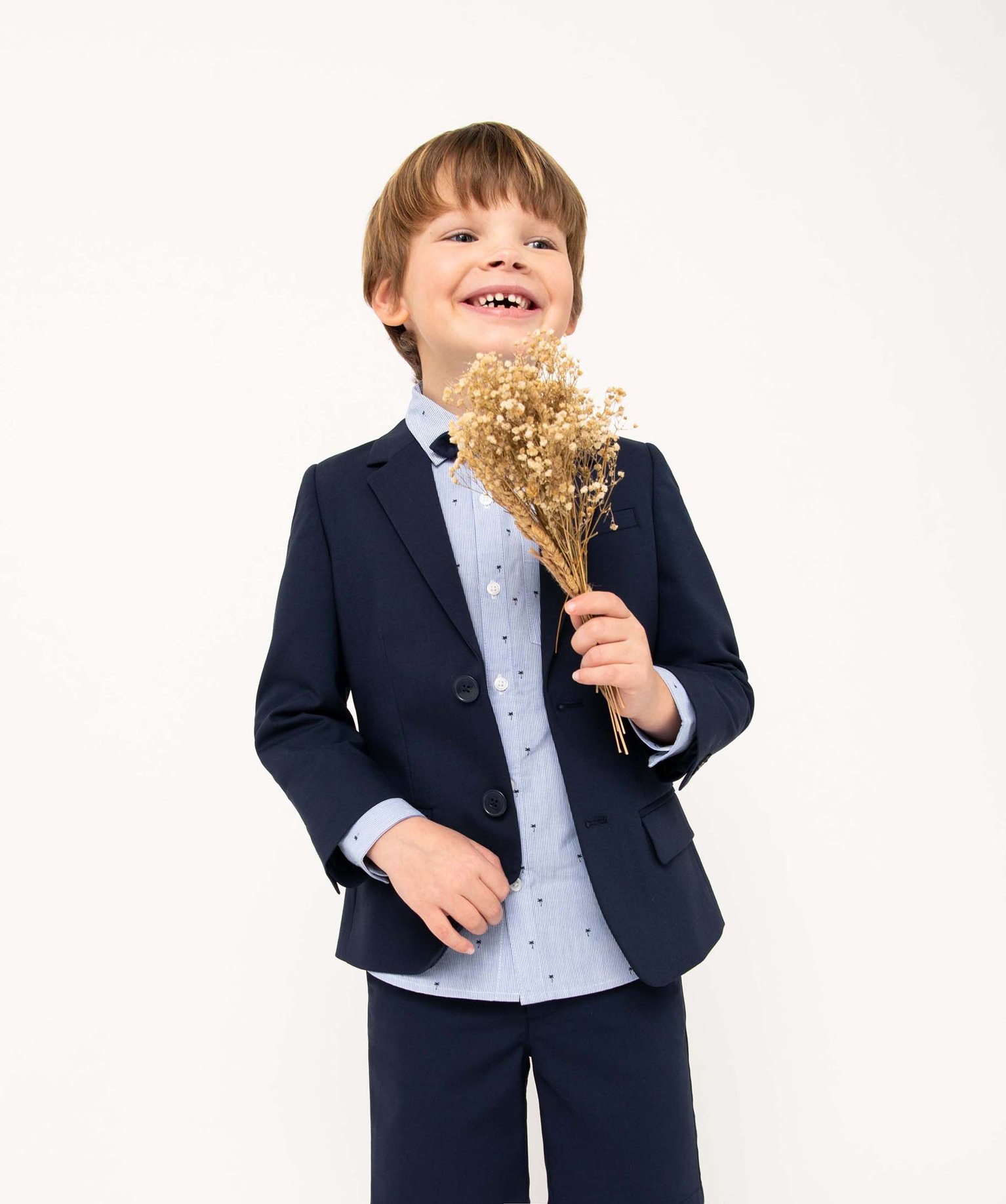 Bermuda de costume Garçon en toile marine | GEMO