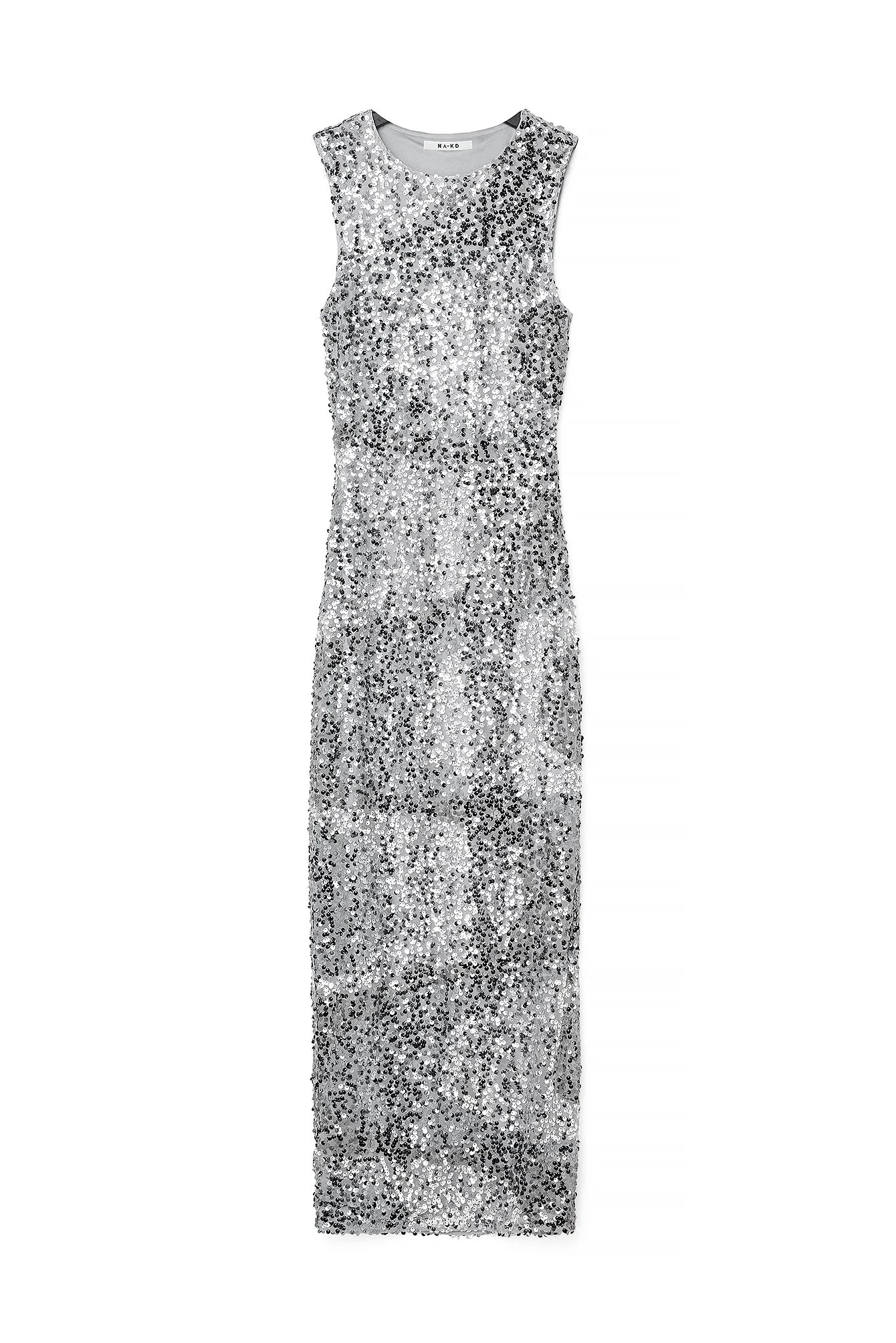 Fließendes Midikleid mit Pailletten