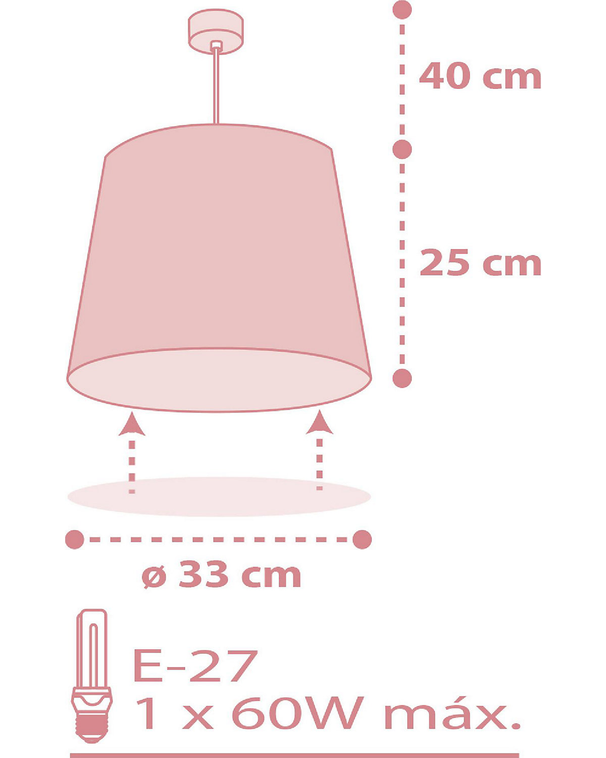 Hängeleuchte Star Light, pink