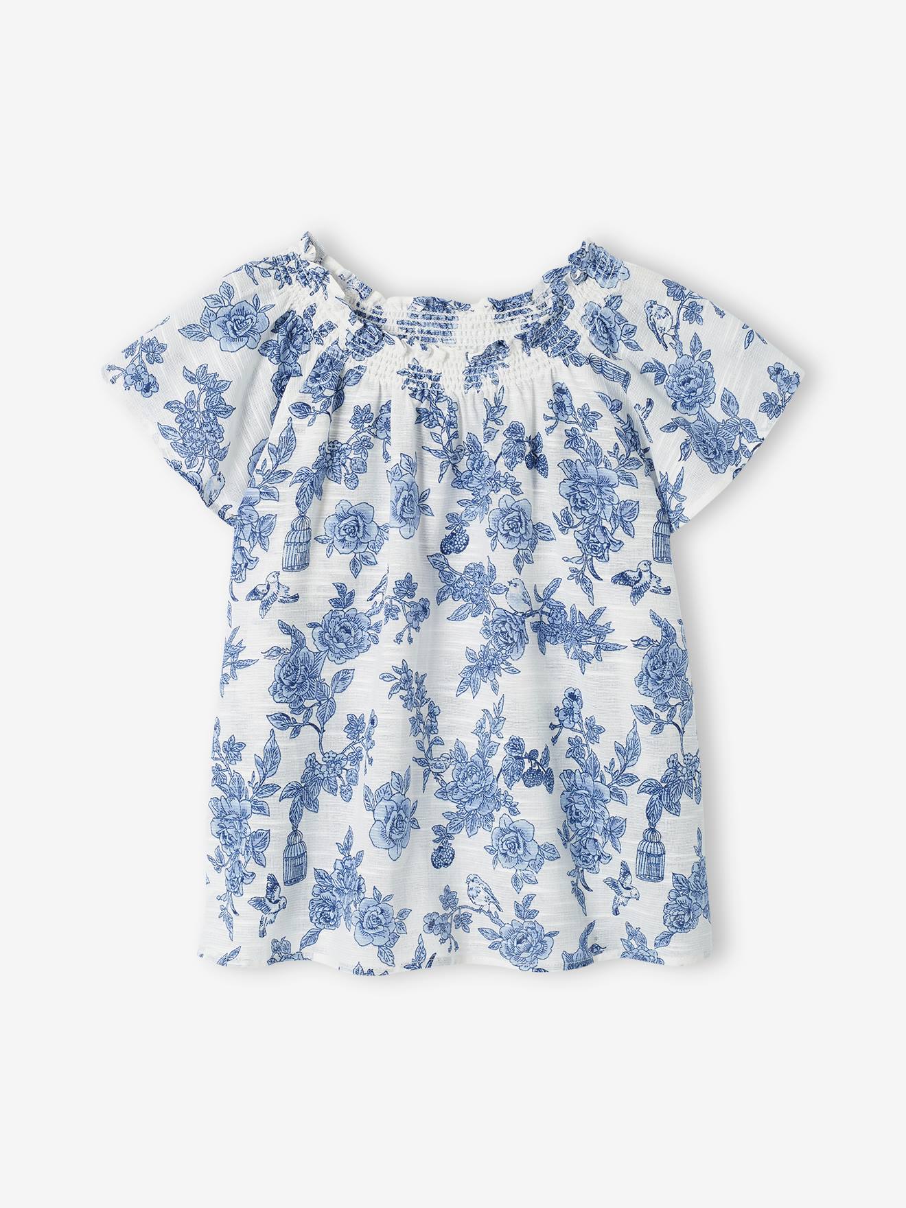 Vertbaudet Festliche Mädchen Bluse - wollweiß