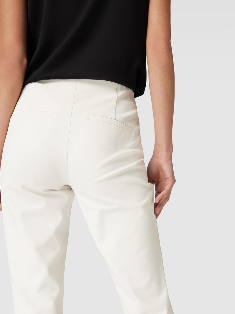 Bundfaltenhose in verkürzter Passform Modell 'ROS' in beige