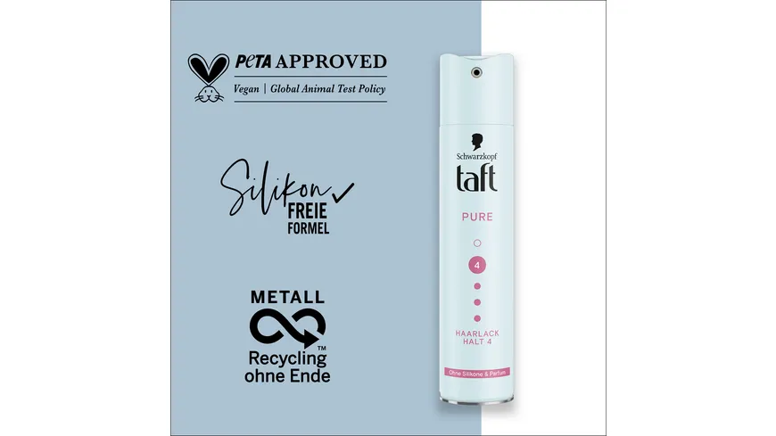 TAFT Haarlack Pure 250 ml Haltegrad 4 - starker Halt 250 ml