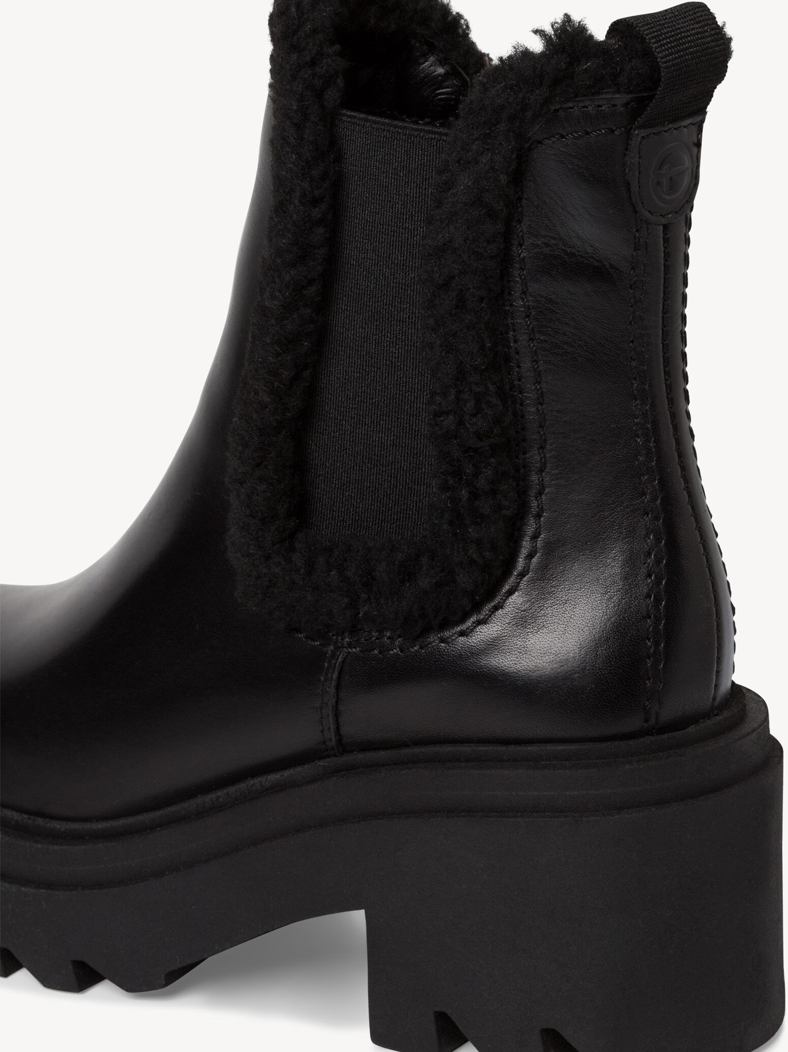 Bottine en cuir - noir doublure chaude