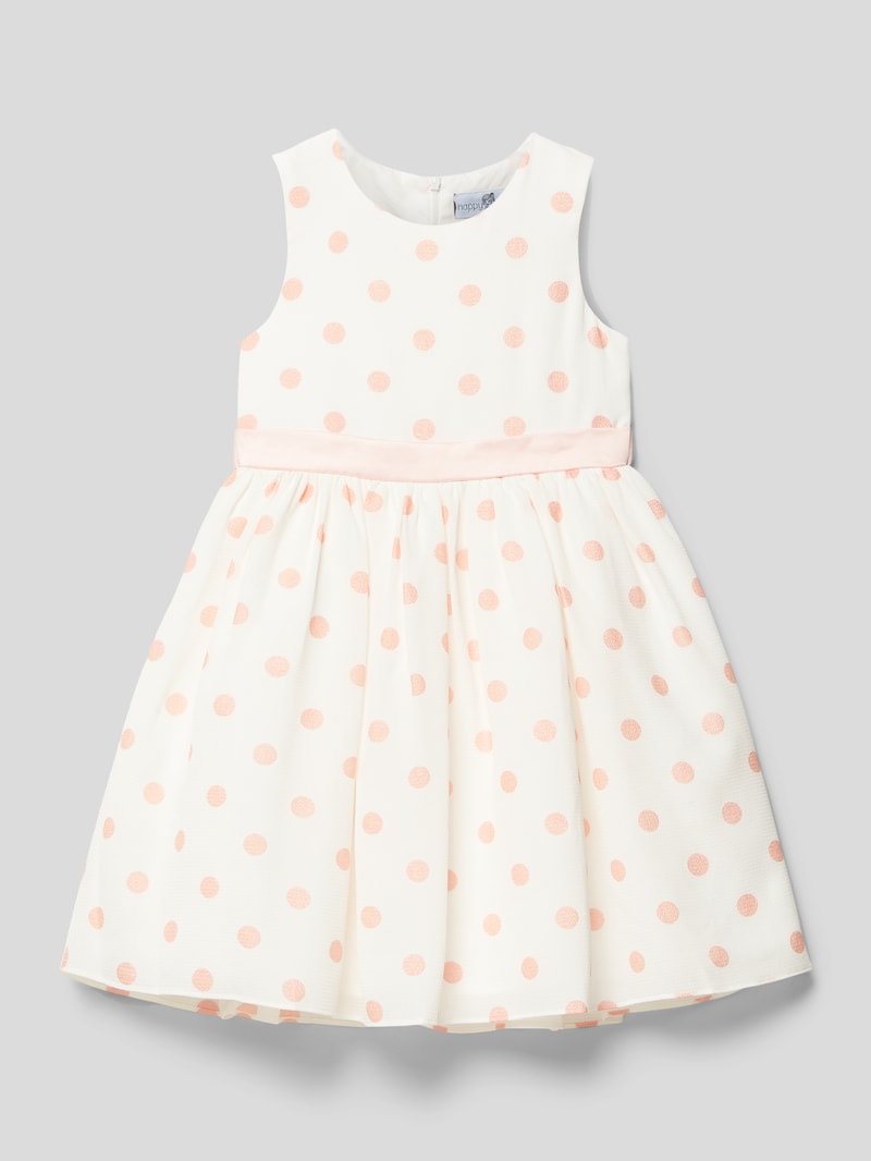 Kleid mit Polka Dots in rosé