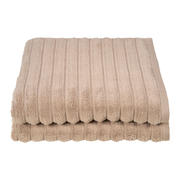 Handtuch Hoch/Tief, 2 x 2er Set, beige