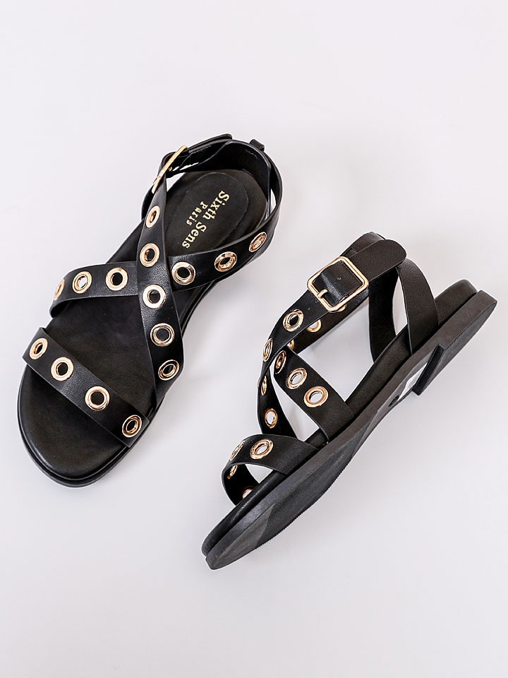 Sixth Sens Sandalen in Schwarz günstig kaufen