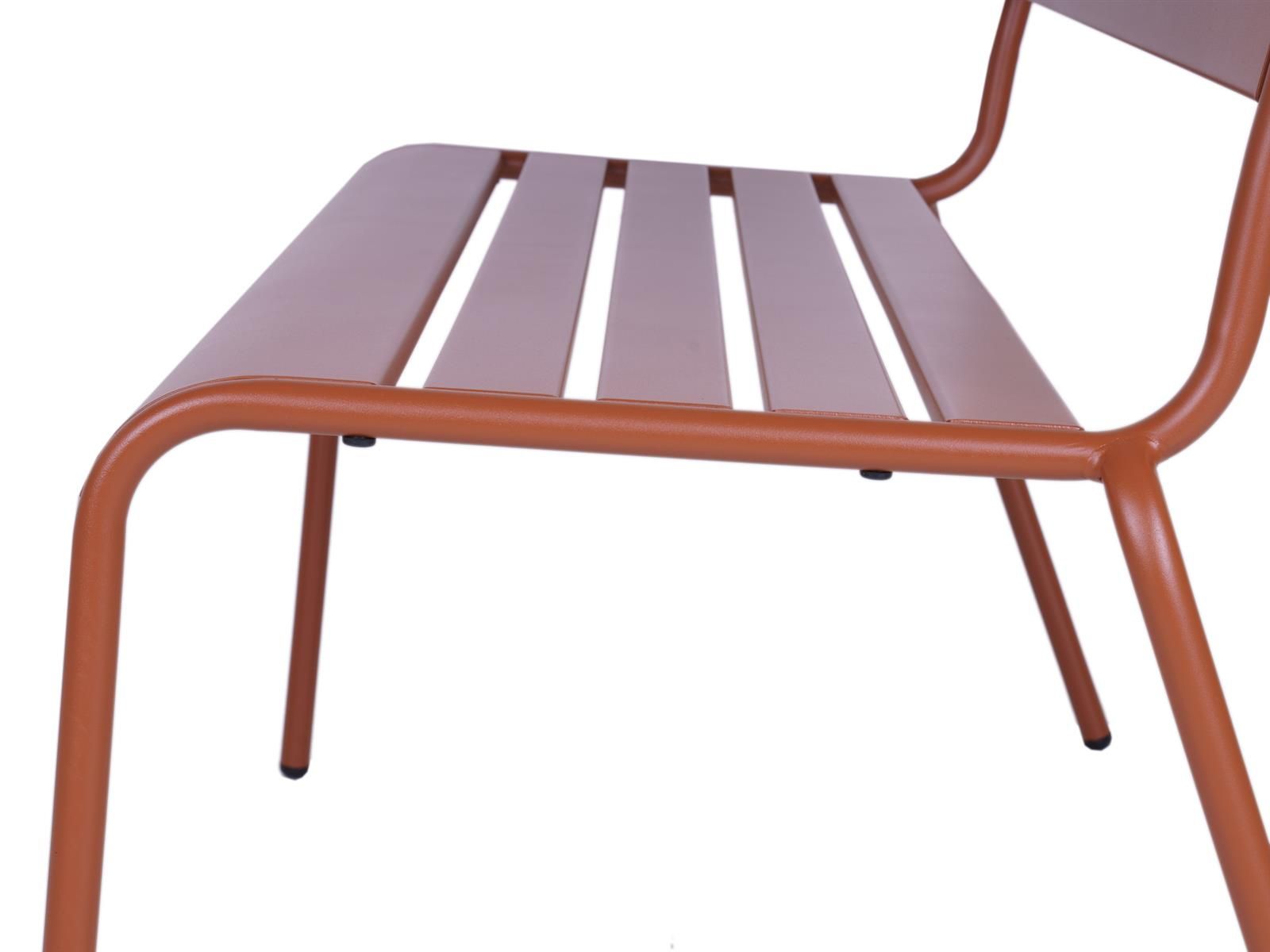 MaximaVida Max 120 cm rostbraune Metall Gartenbank