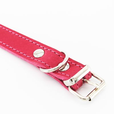 Heim Halsband mit Ziernaht, pink