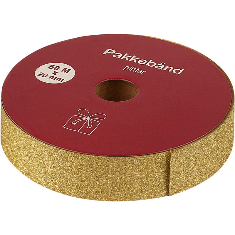 Home Pakkebånd 50 m x 2 cm glitter