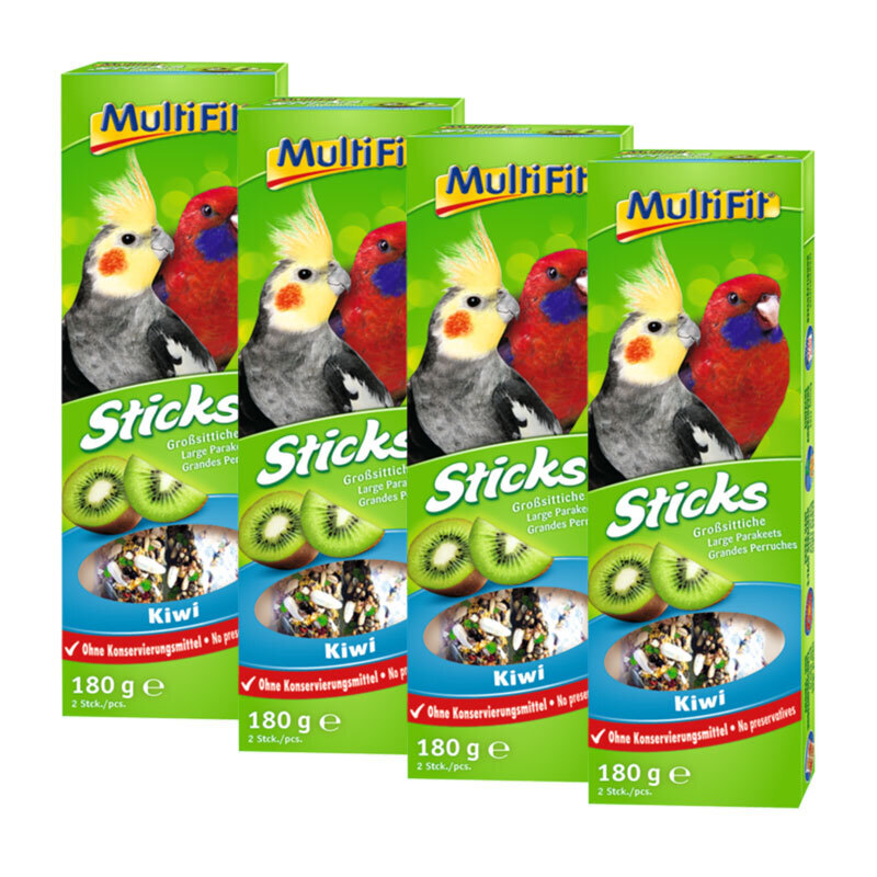 MultiFit Snacks MultiFit Großsittich Sticks 4x2er Kiwi