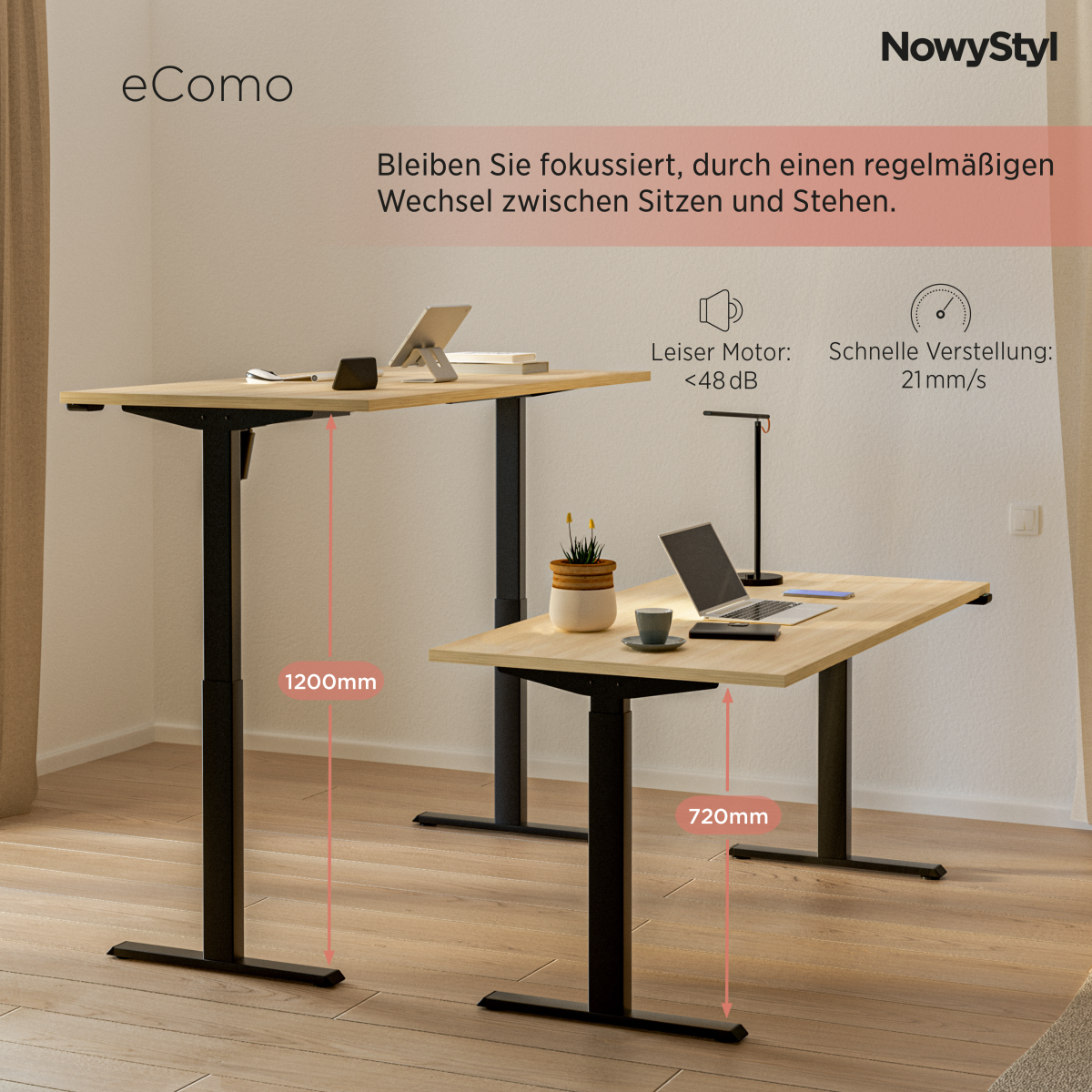 Schreibtisch eComo Acacia Light