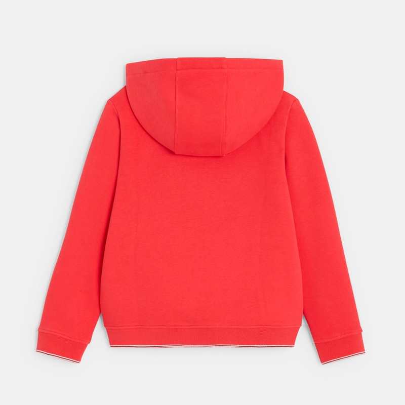 Sweat zippé à capuche rouge fille Chipie