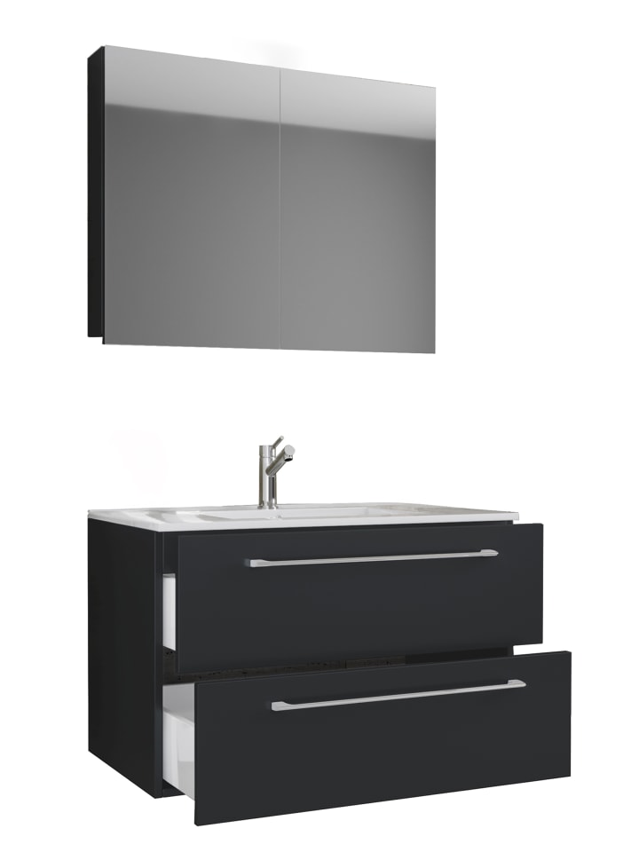 VCM  3-tlg. Waschplatz Waschtisch Badinos Schublade SC in Schwarz günstig kaufen onesize