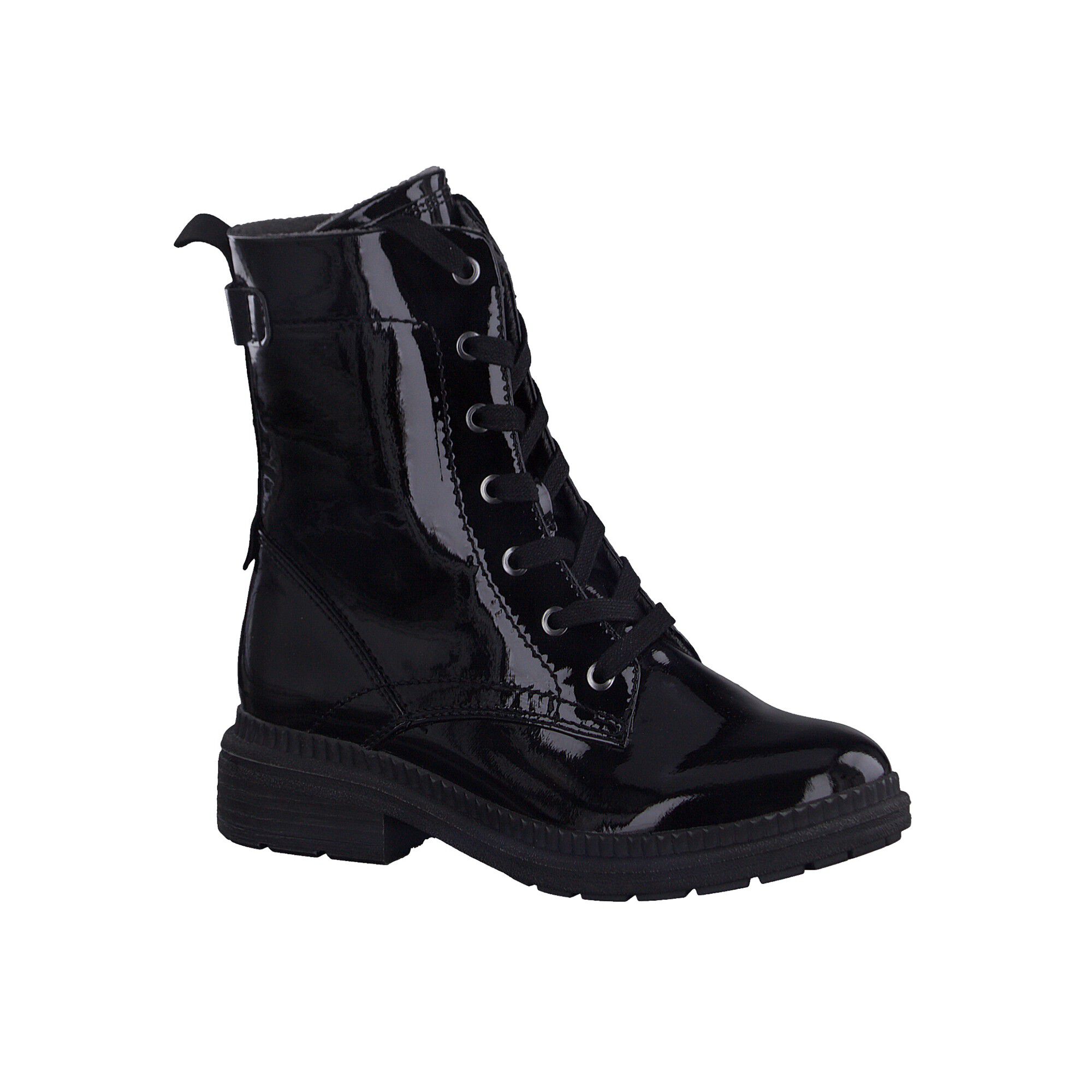 Bottines à lacets vernis