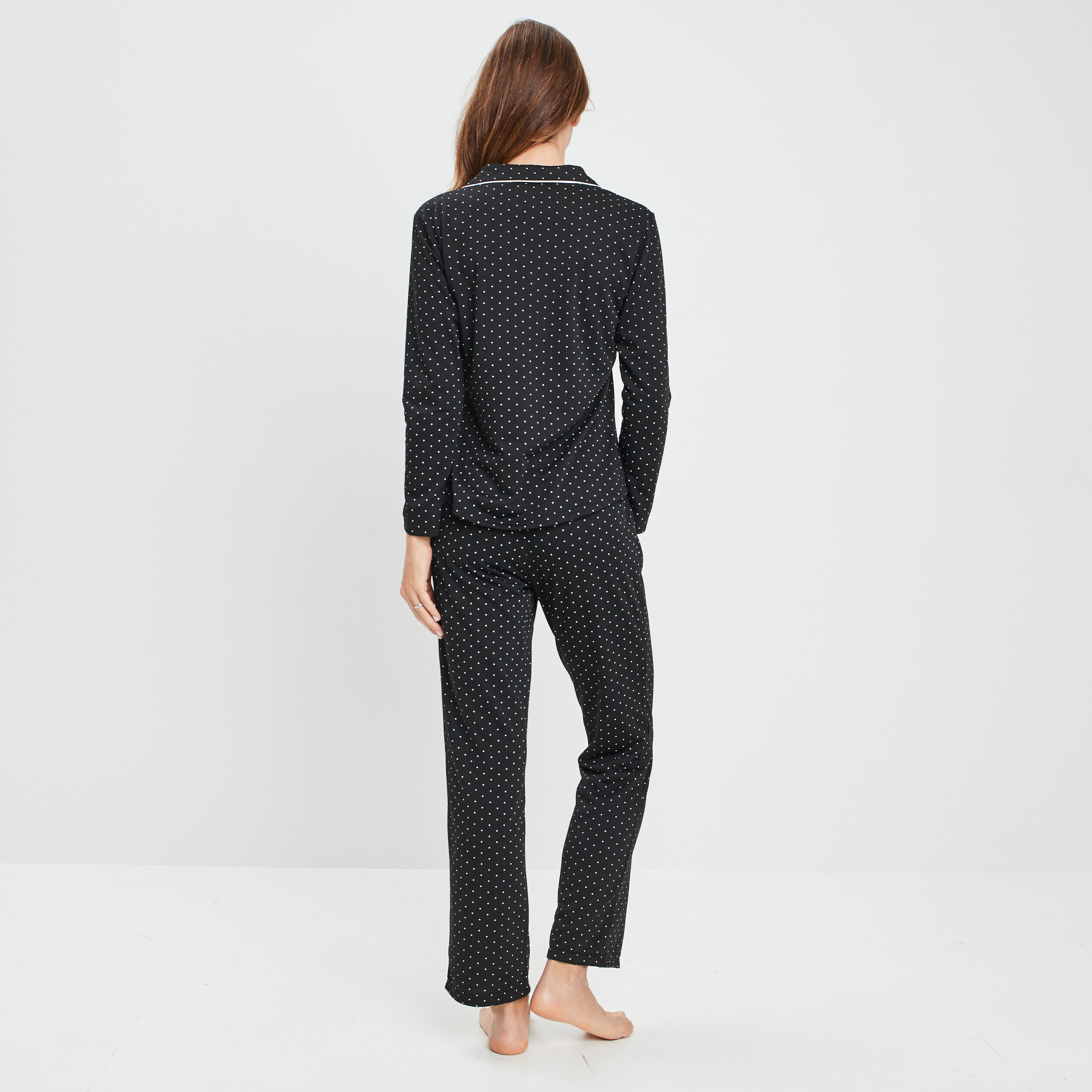 Ensemble pyjama 2 pièces noir femme | La Halle