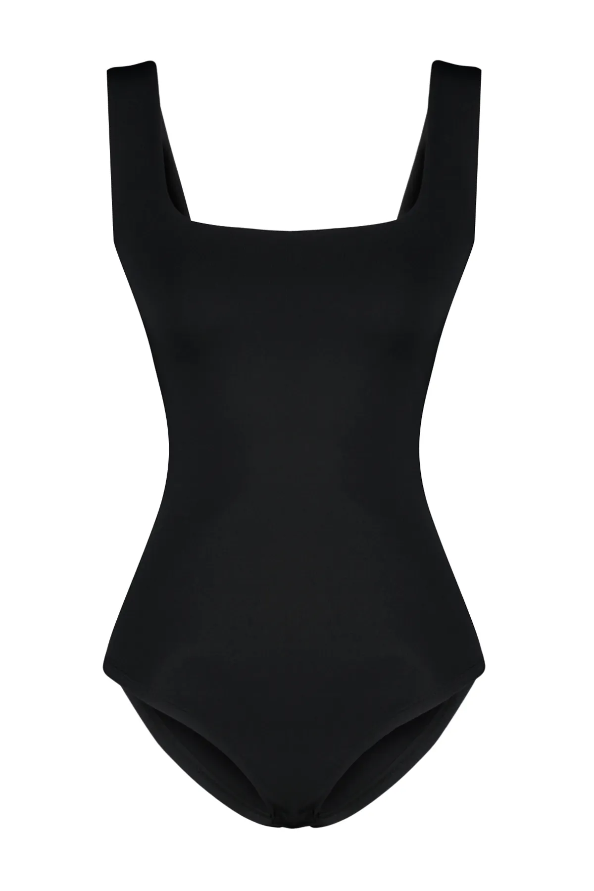 Trendyol Collection  Schwarzer, taillierter/körperanliegender Rücken, detaillierter, quadratischer Kragen, flexibler Strickbody mit Druckknöpfen TWOSS24BD00026
