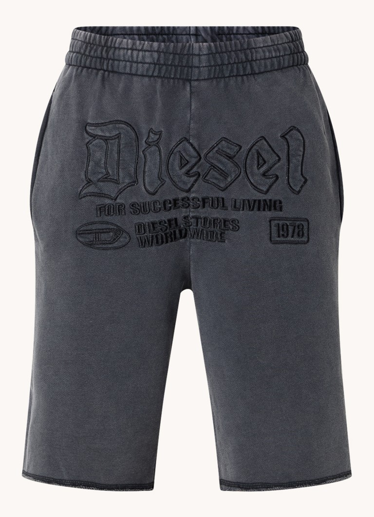Diesel P-Rawmarshy taisna piegriezuma sporta šorti ar izšuvumu no logotipa un sānu kabatām