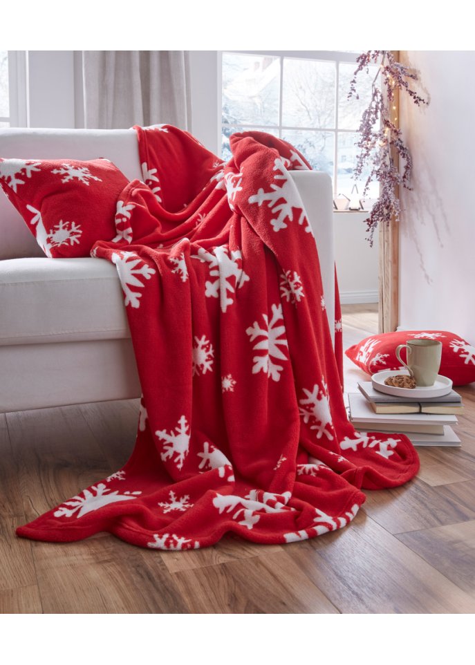 Kuscheldecke mit Schneeflocken