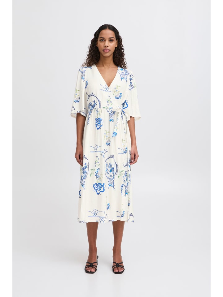 ICHI Midikleid in Bunt günstig kaufen