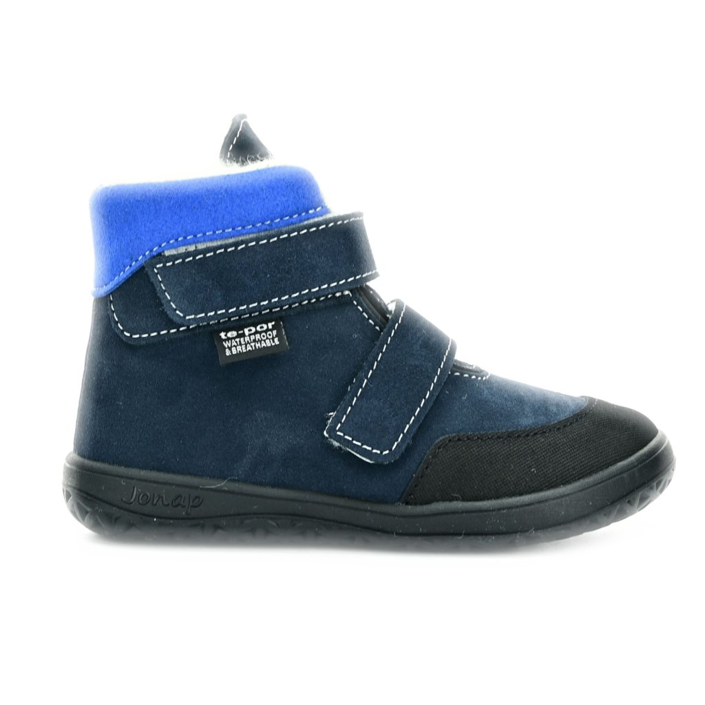 Jonap Jerry Dunkelblau Slim mit Wolle gefütterte Winterbarfußschuhe
