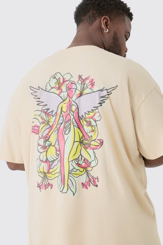 Plus Oversize T-Shirt mit lizenziertem Nirvana-Print