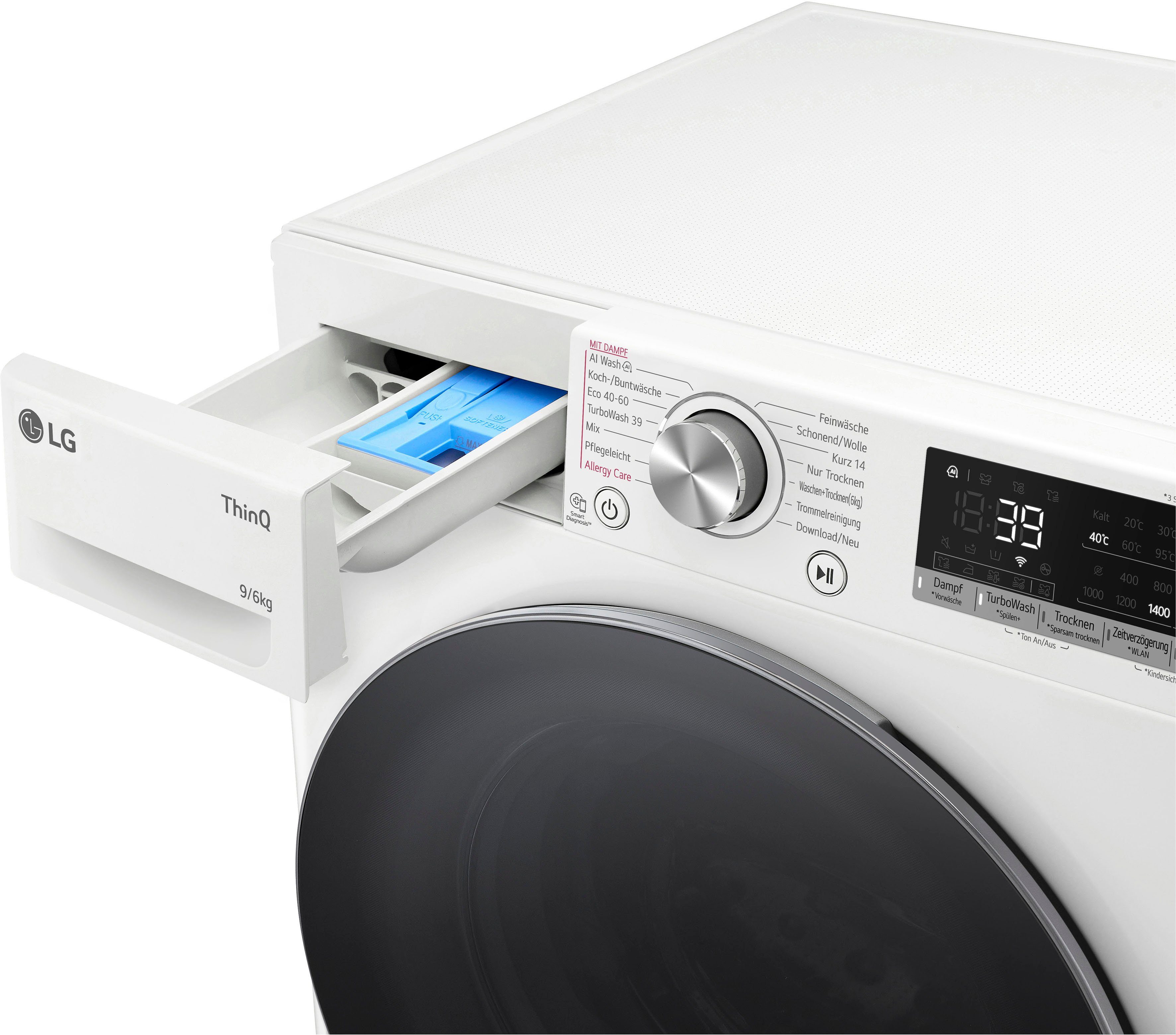 LG Waschtrockner Serie 7 W4WR70961, 9 kg, 6 kg, 1400 U/min