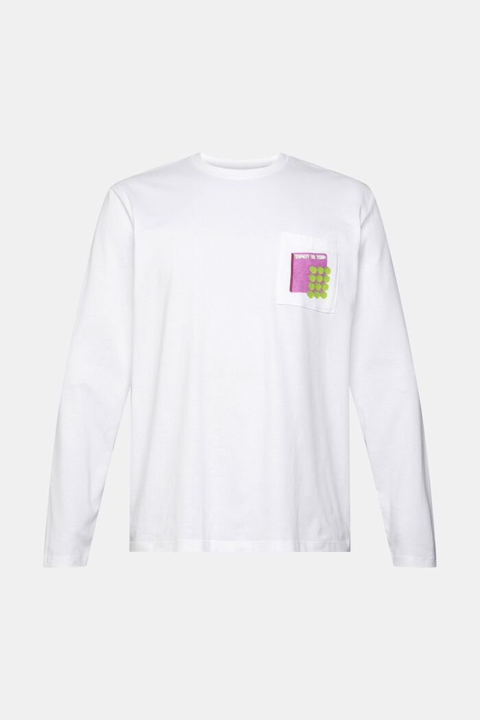 Jersey-Longsleeve mit Print auf der Brust