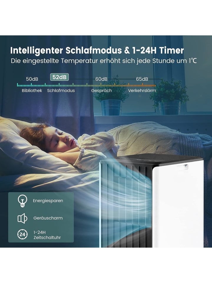 COSTWAY Mobile Klimaanlage 4 in 1 9000BTU in Schwarz günstig kaufen 75 x 30 cm