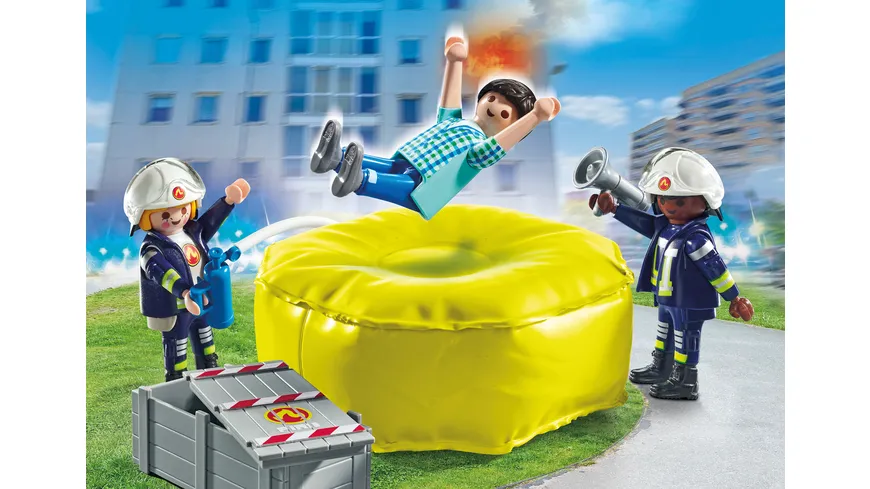 PLAYMOBIL 71465 ACTION HEROES Feuerwehrleute mit Luftkissen