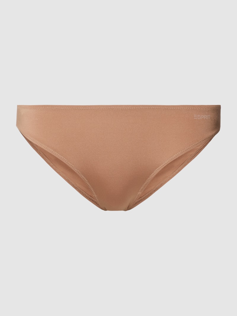 Slip mit Logo-Print Modell 'MICRO' in beige
