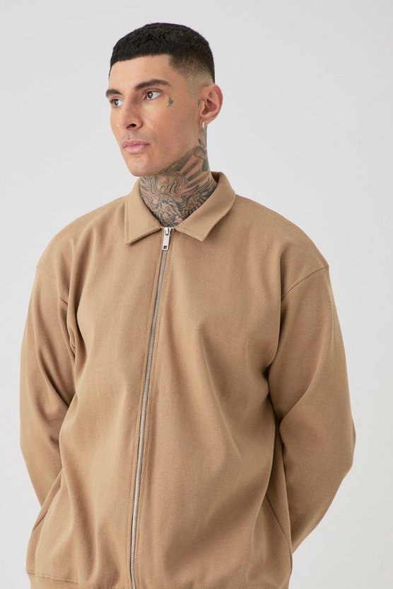 Tall gerippte Oversize Jacke