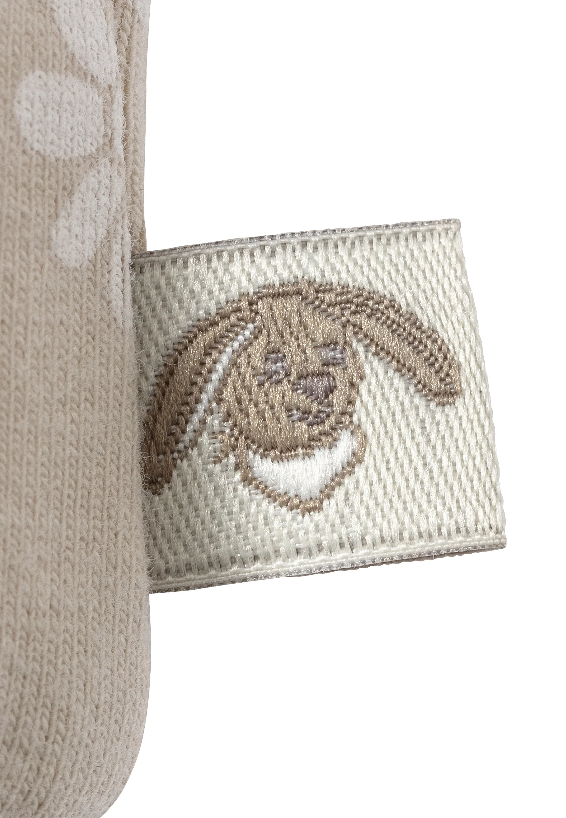 Hose aus Baumwolle bedruckt mit Blümchen in beige