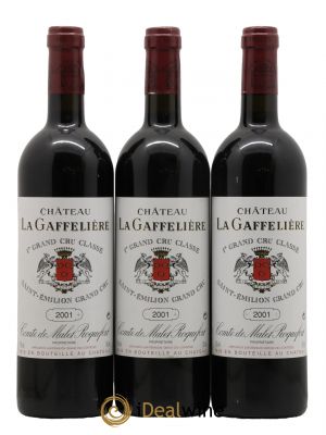 Château la Gaffelière 1er Grand Cru Classé B  2001 - Lot de 3 Bouteilles