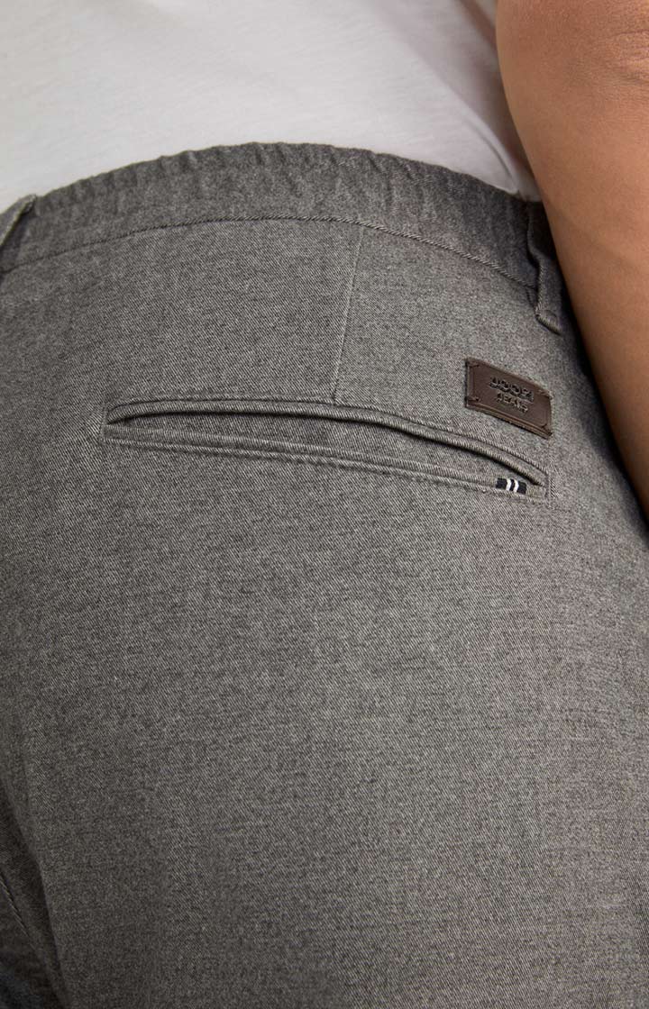 Bundfalten-Hose Lead in Grau meliert