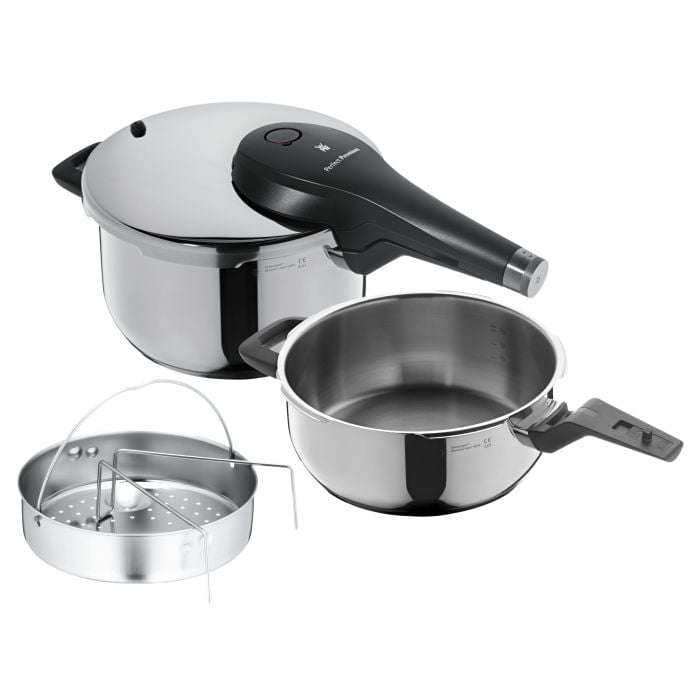 Perfect Premium One Pot Schnellkochtopf-Set mit Dampfgareinsatz, 4,5 und 3,0 Liter