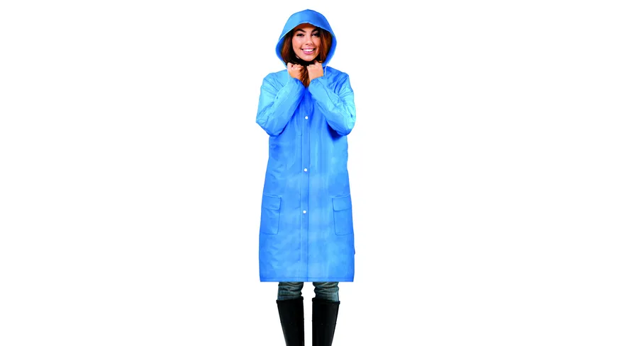 TRENDSHOP Regenjacke mit Kapuze XL blau