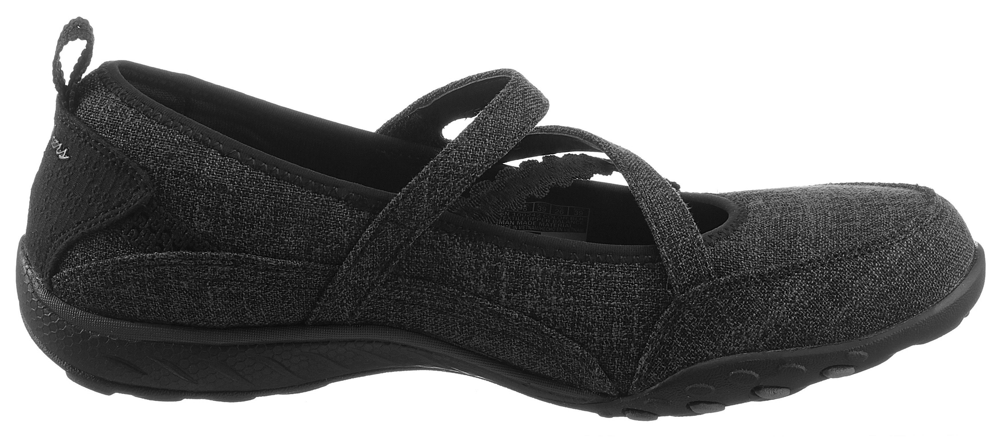 Skechers BREATHE-EASY Riemchenballerina in veganer Verarbeitung