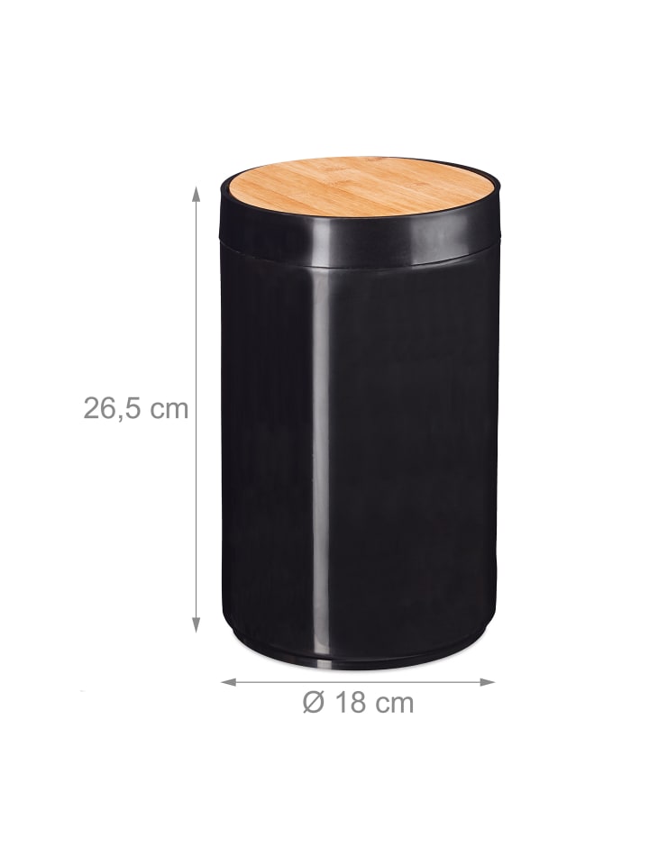 relaxdays Kosmetikeimer in Schwarz - 5,5 L günstig kaufen onesize