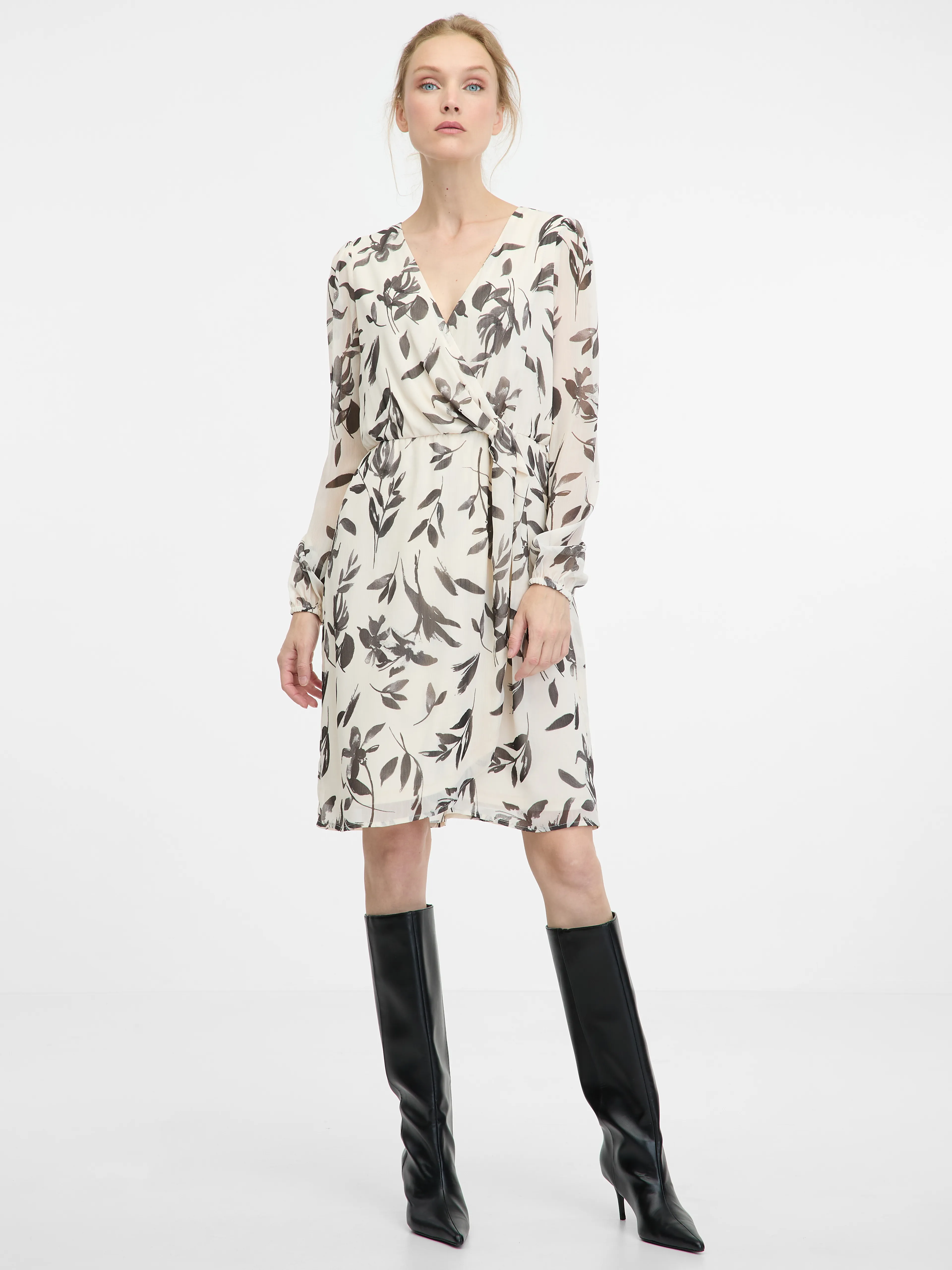 Graues knielanges Damenkleid ORSAY
