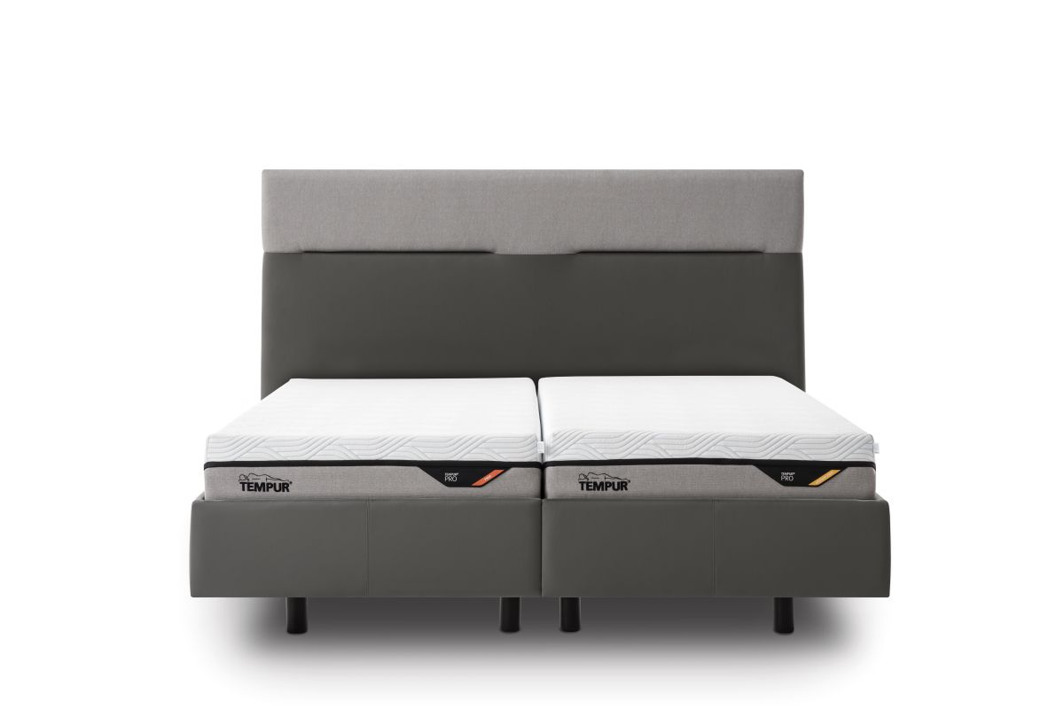 Tempur Boxspringbett Flat starr Grau 180 x 200 cm